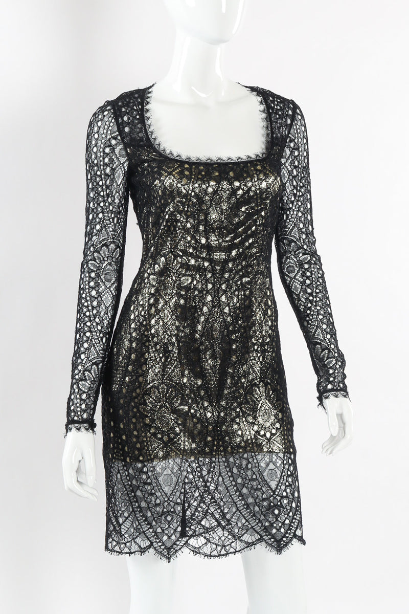 Lace Lamé Cocktail Dress by Emilio Pucci front mannequin @recessla