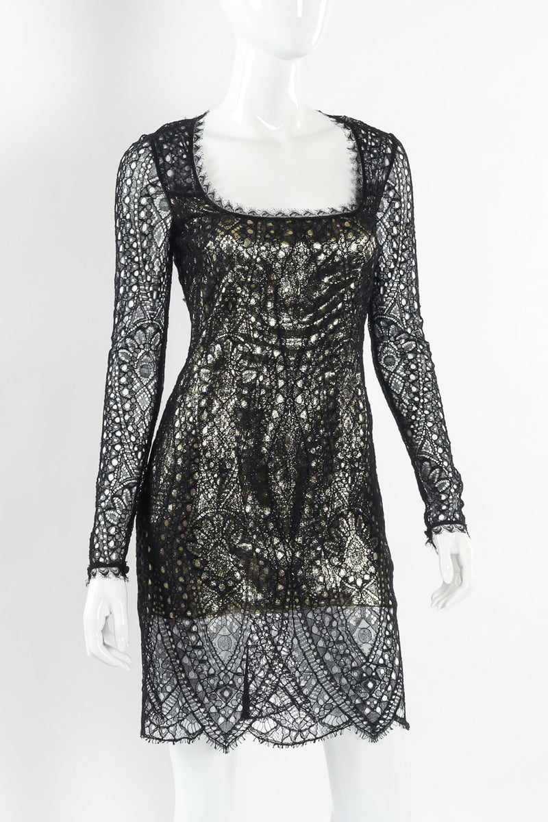 Lace Overlay Cocktail Dress