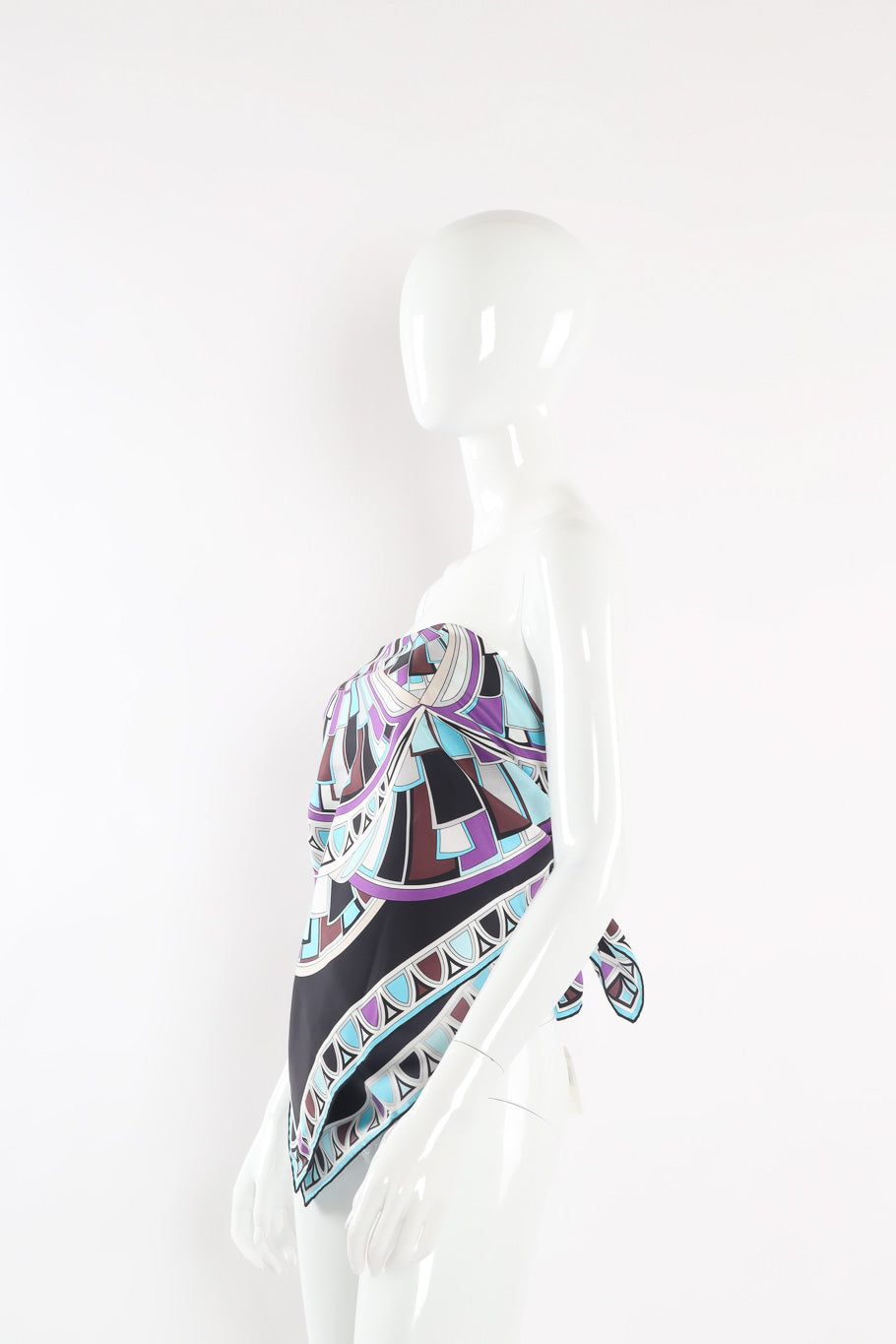 Geometric print scarf by Emilio Pucci Styled View @recessla