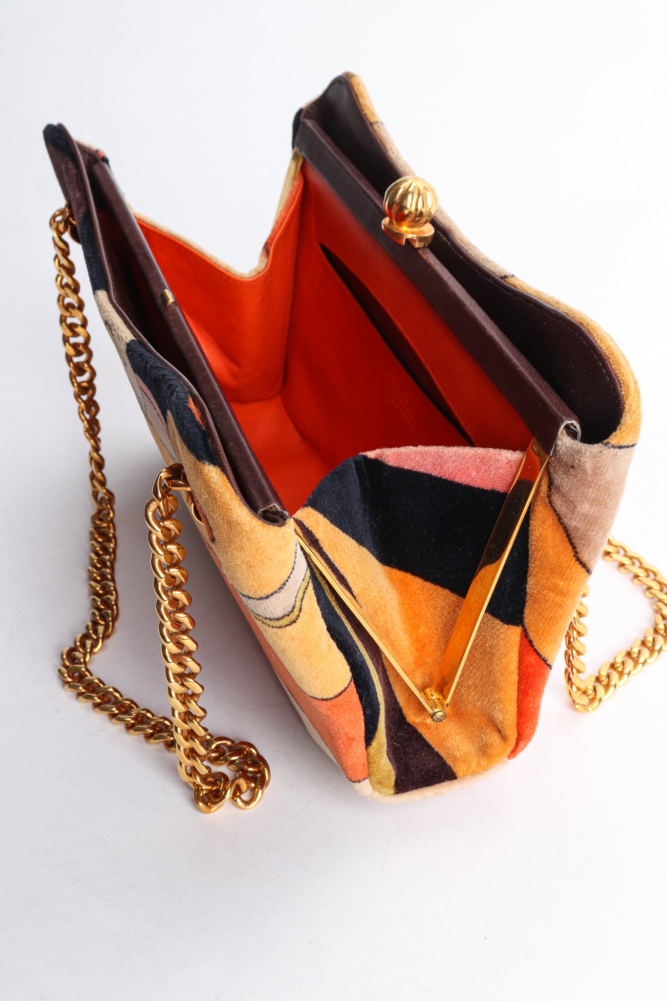 Vintage Pucci Mini Velvet Bag Set Hinge detail At Recess Los Angeles