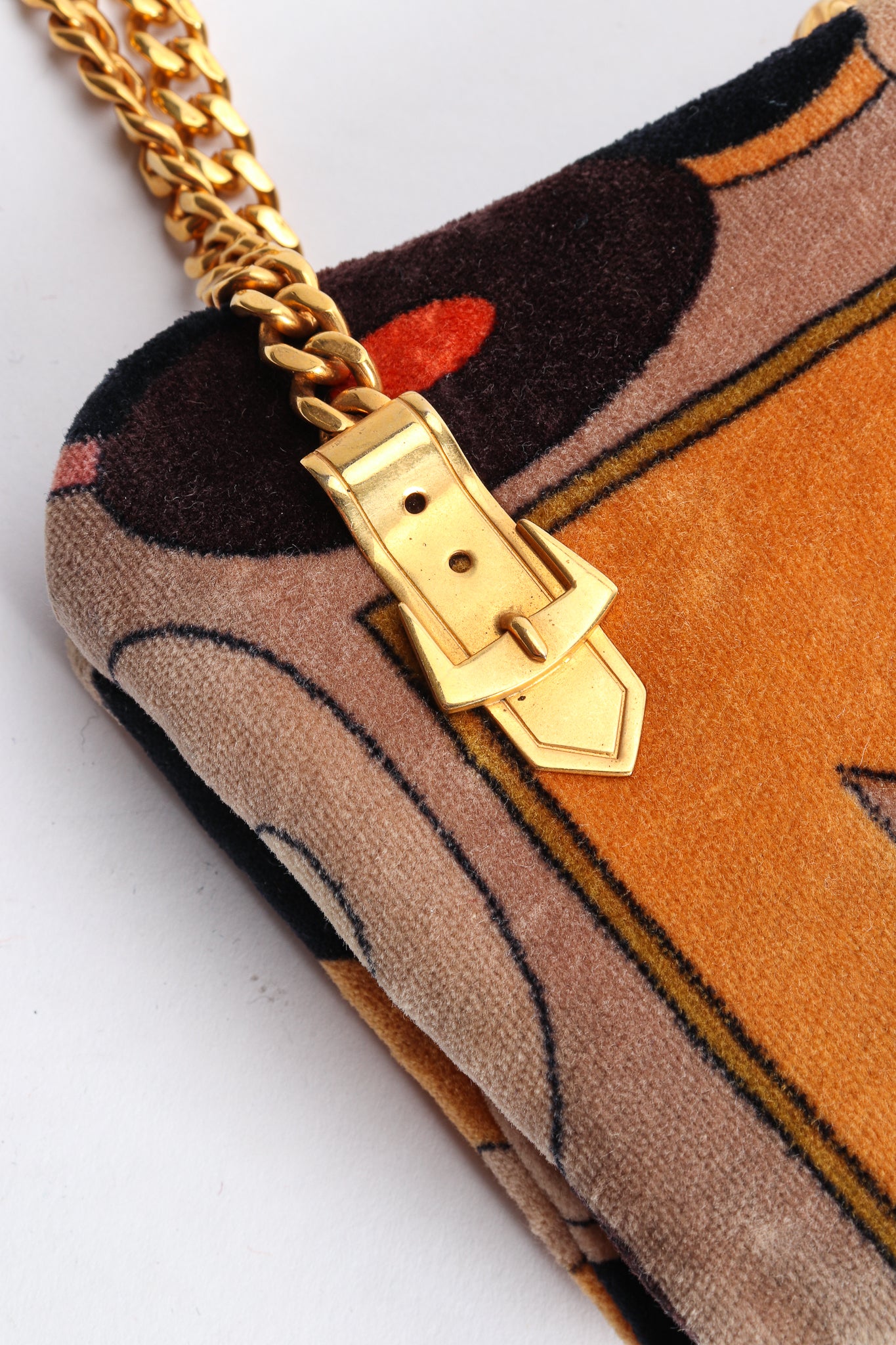 Vintage Pucci Mini Velvet Bag strap detail At Recess Los Angeles