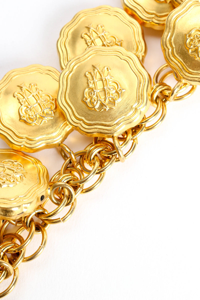 Vintage Pucci Logo Charm Bracelet chain/charms details  @ Recess LA
