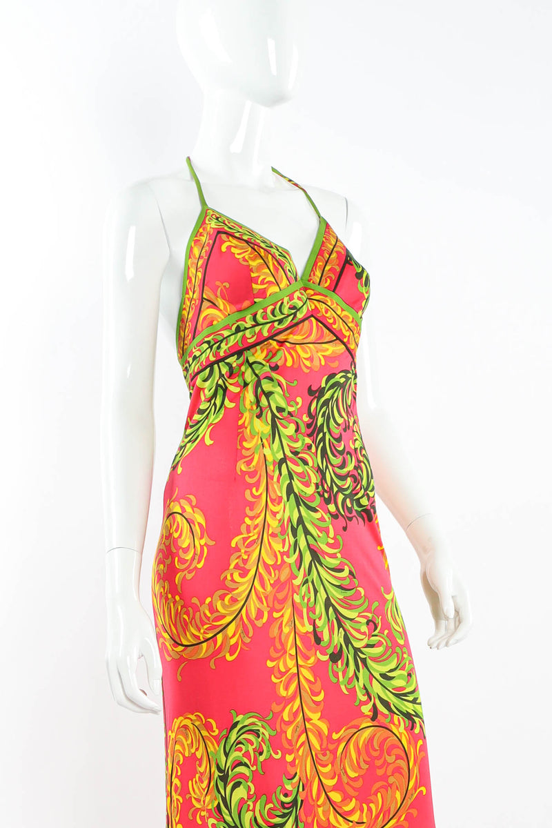 1970s Tropical Halter Tie Dress 1970s Tropical Halter Tie Dress
