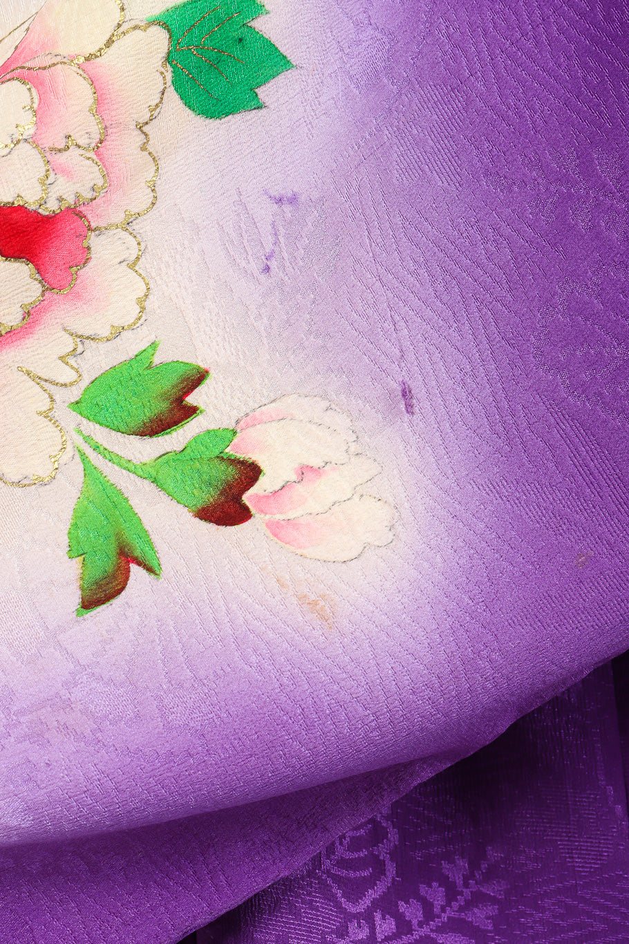Purple vintage kimono stains close @recessla