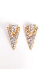 Vintage Pointed Spear Rhinestone Earrings at Recess Los Angeles