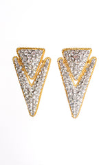 Vintage Pointed Spear Rhinestone Earrings at Recess Los Angeles