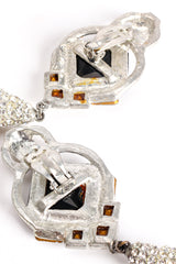 Vintage Beveled Crystal and Rhinestone Teardrop Earrings at Recess Los Angeles