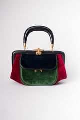 Roberta Di Camerino Velvet Colorblock Doctor Bagonghi Bag