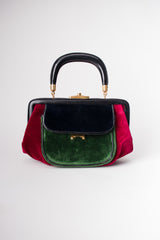 Roberta Di Camerino Velvet Colorblock Doctor Bagonghi Bag