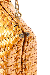 Rodo wicker shoulder clutch scuffs at corner @recessla