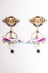 Lunch At The Ritz Grand Prix Racecar Earrings