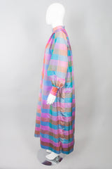 Raksha of Hindimp London for Neiman Marcus Pastel Plaid Check Vintage Silk Kaftan