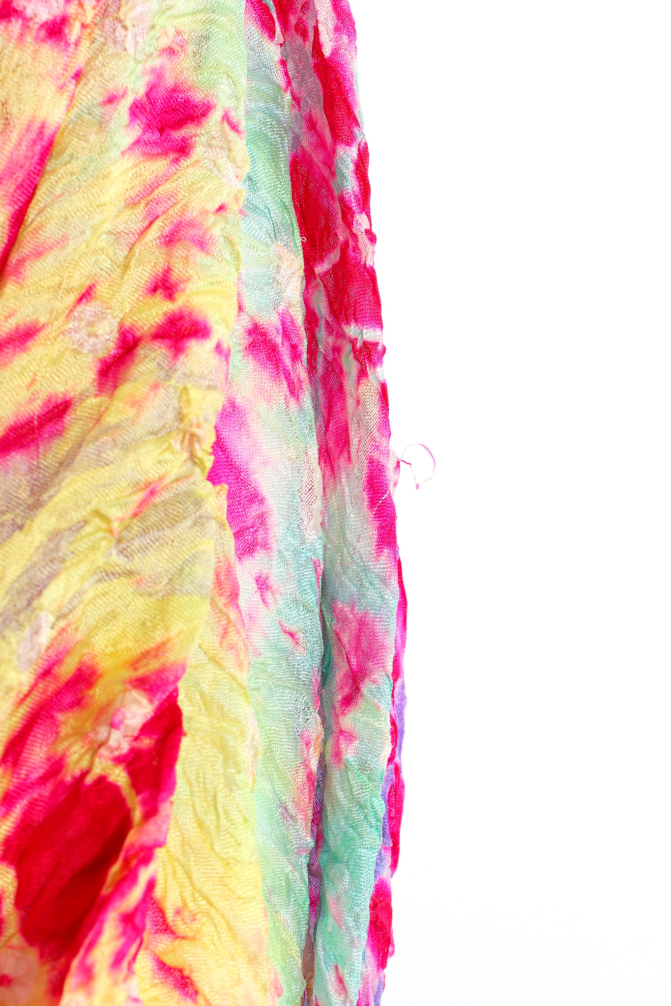 Vintage Raksha Rainbow Silk Bandhani Tie Dye Caftan snag at Recess Los Angeles