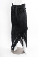 Vintage Ralph Lauren Piano Shawl Fringe Skirt mannequin front  @ Recess LA