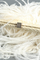 Vintage Ralph Lauren Creamy Ostrich Clutch clasp detail @ Recess LA