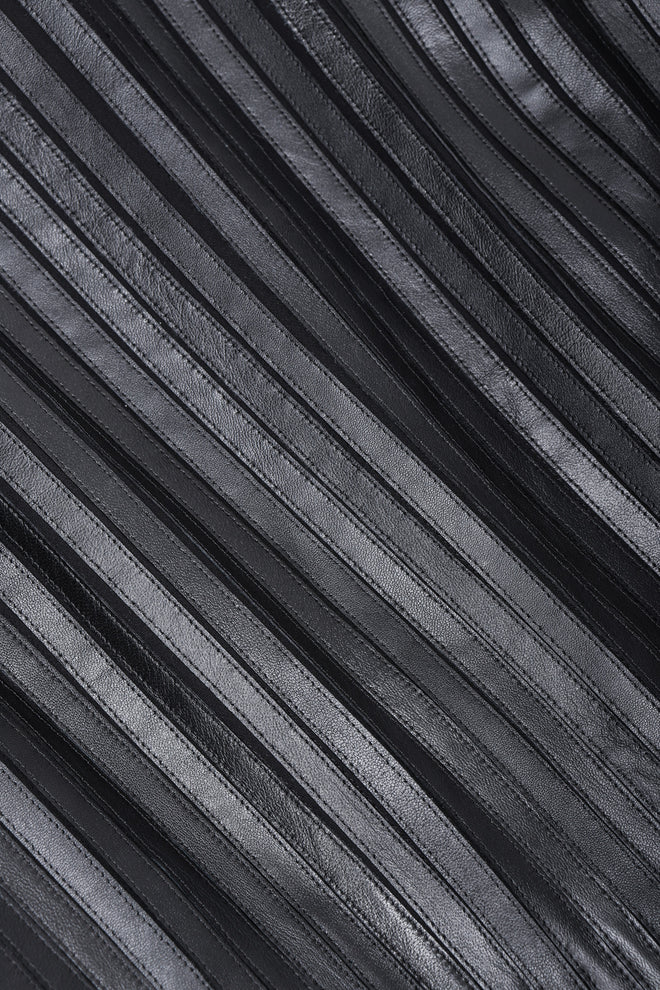 Recess Los Angeles Vintage Ralph Lauren Collection A/W 2013 Runway Pleated Leather Strip Gown