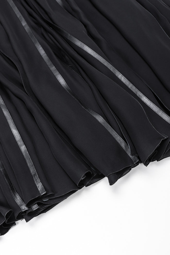 Recess Los Angeles Vintage Ralph Lauren Collection A/W 2013 Runway Pleated Leather Strip Gown