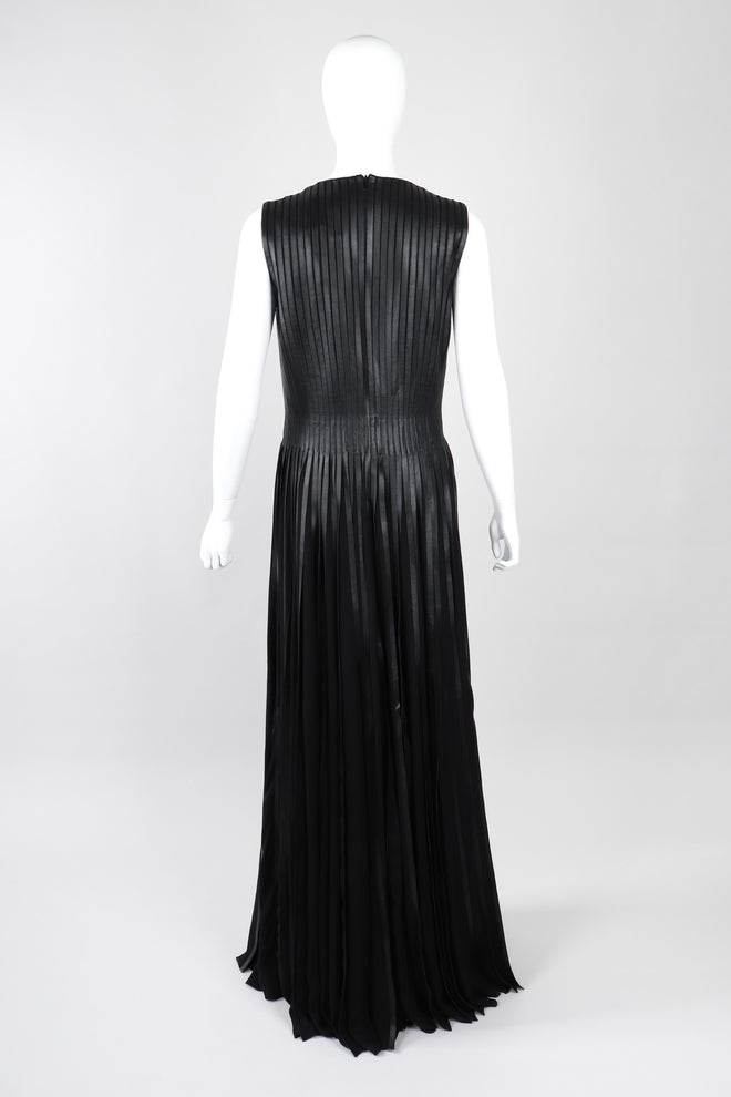 Recess Los Angeles Vintage Ralph Lauren Collection A/W 2013 Runway Pleated Leather Strip Gown