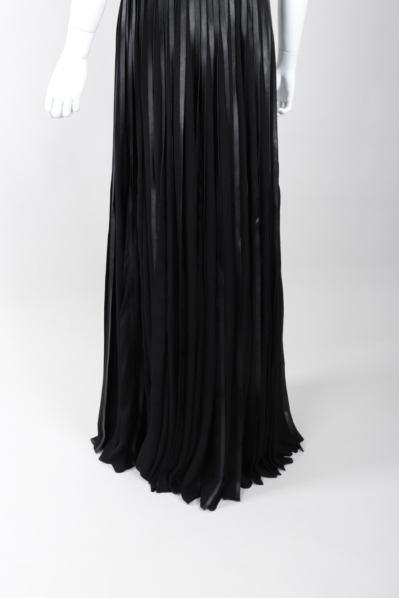 Recess Los Angeles Vintage Ralph Lauren Collection A/W 2013 Runway Pleated Leather Strip Gown