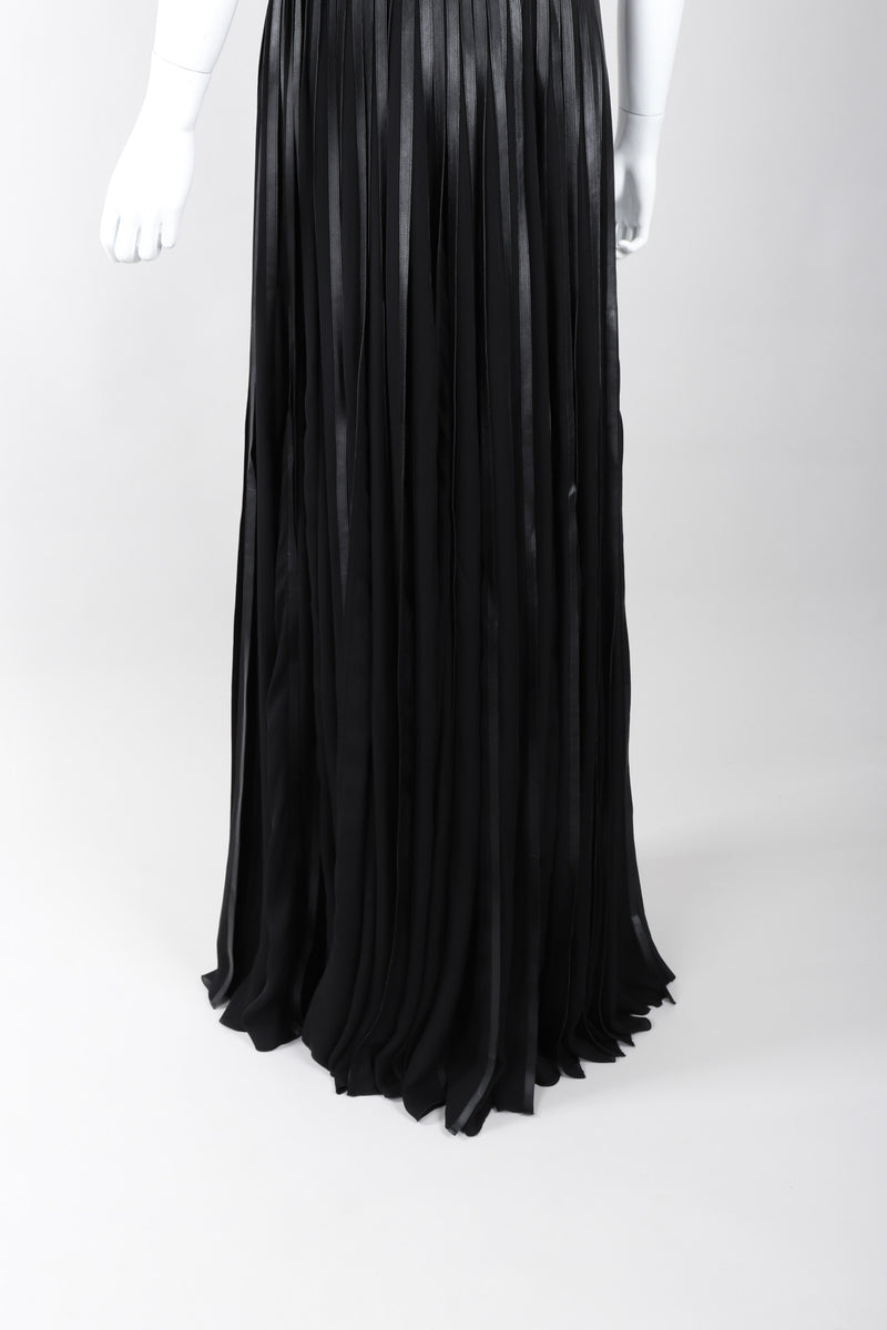 Recess Los Angeles Vintage Ralph Lauren Collection A/W 2013 Runway Pleated Leather Strip Gown