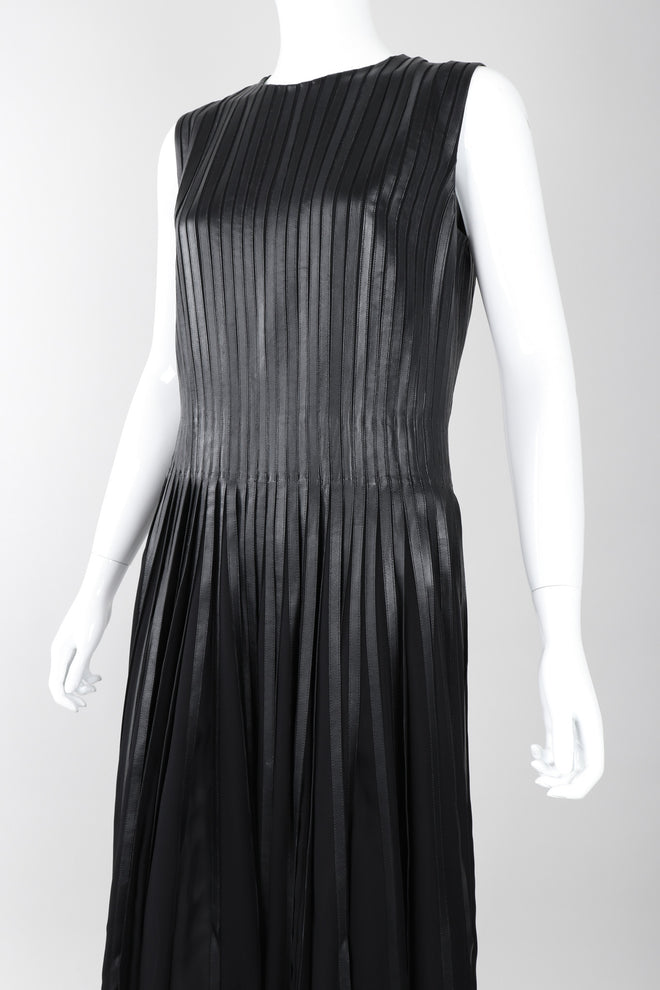 Recess Los Angeles Vintage Ralph Lauren Collection A/W 2013 Runway Pleated Leather Strip Gown
