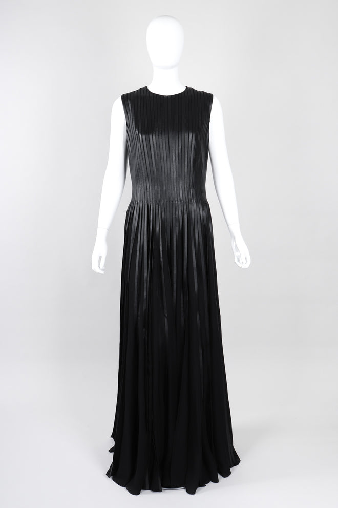 Recess Los Angeles Vintage Ralph Lauren Collection A/W 2013 Runway Pleated Leather Strip Gown