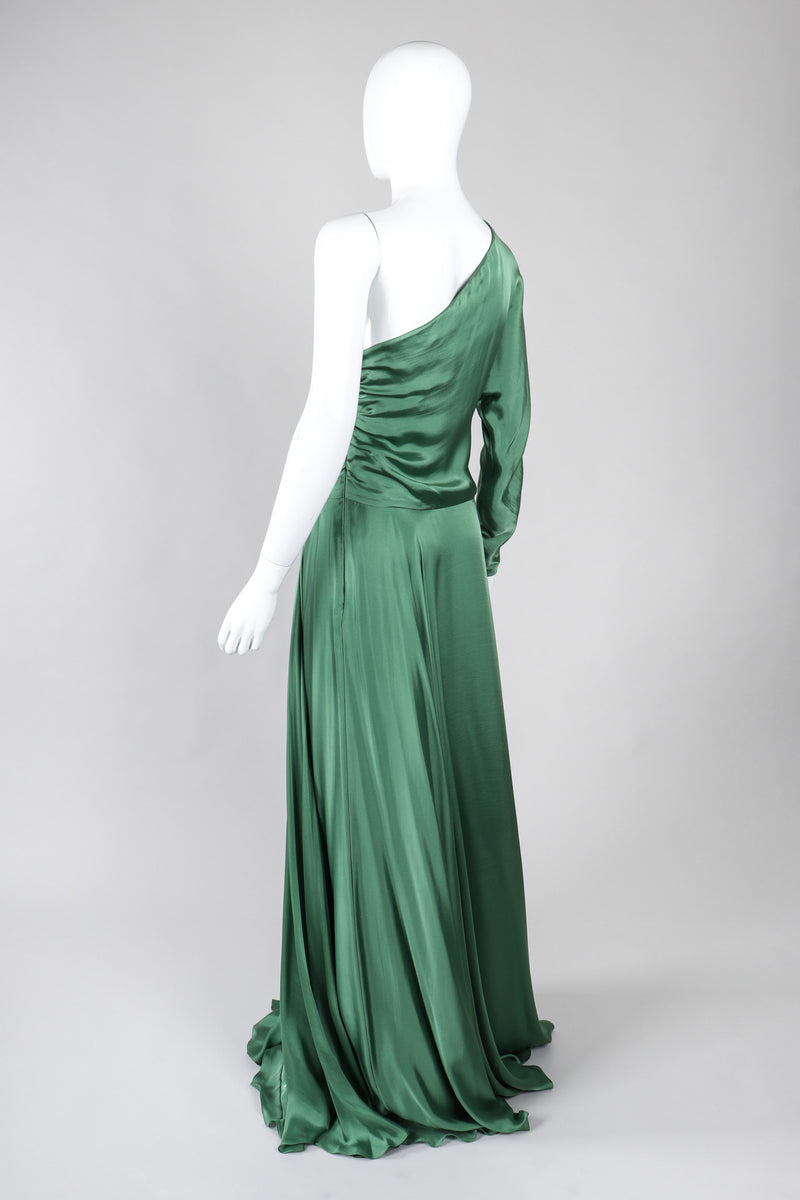ralph lauren purple label dress Ralph Lauren purple label S/S 2012 vintage black silk plunging bow gown dress