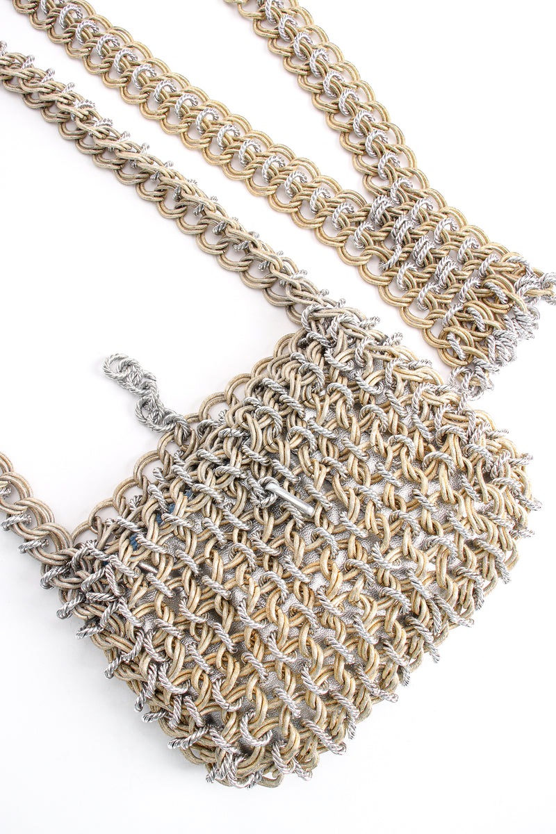 Vintage Raoul Calabro Two Tone Chain Mail Bag & Necklace Set at Recess Los Angeles