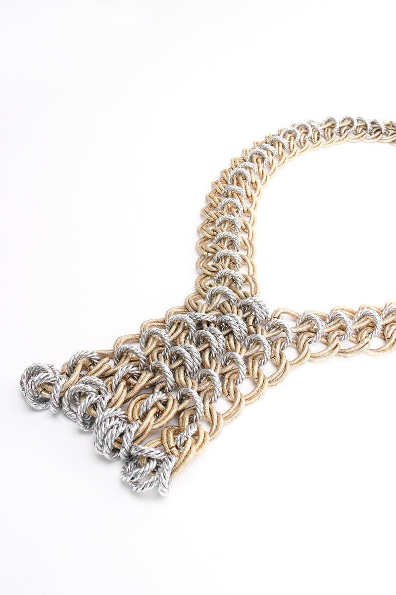 Vintage Raoul Calabro Two Tone Chain Mail Bag & Necklace Set necklace at Recess Los Angeles