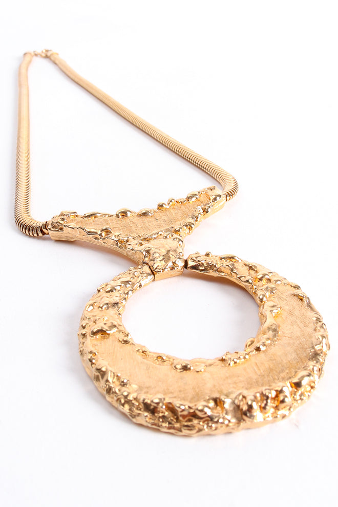 Vintage Raquel Brutalist Textured Ring Pendant at Recess Los Angeles