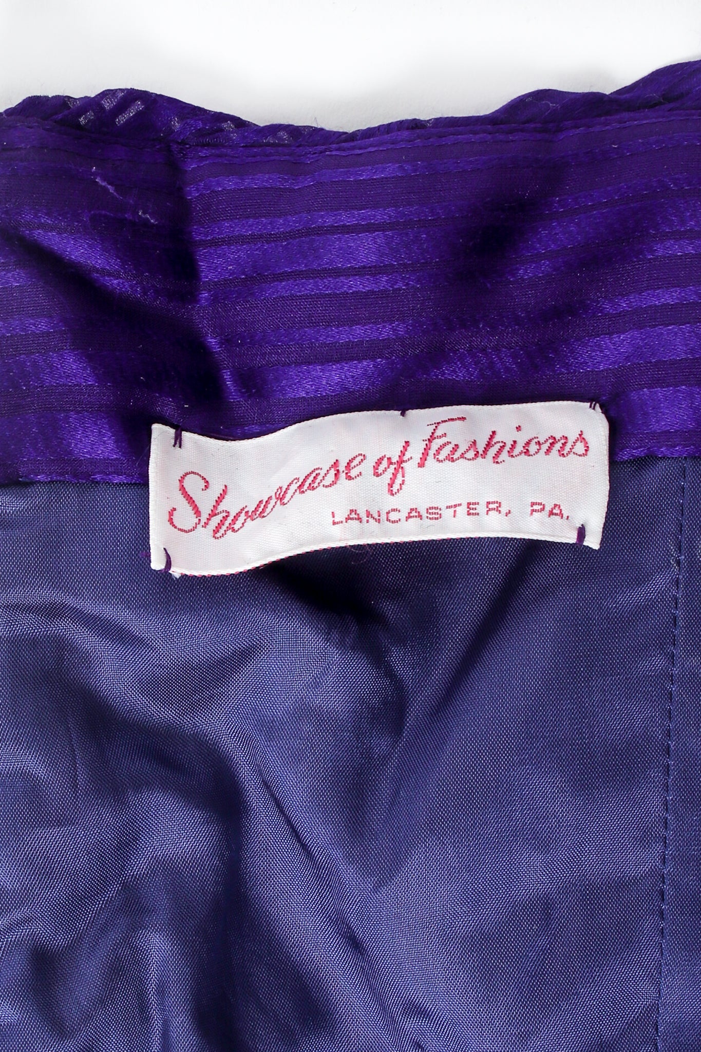Vintage Raul Blanco Evenings Pleated Strapless Sash Dress label at Recess Los Angeles
