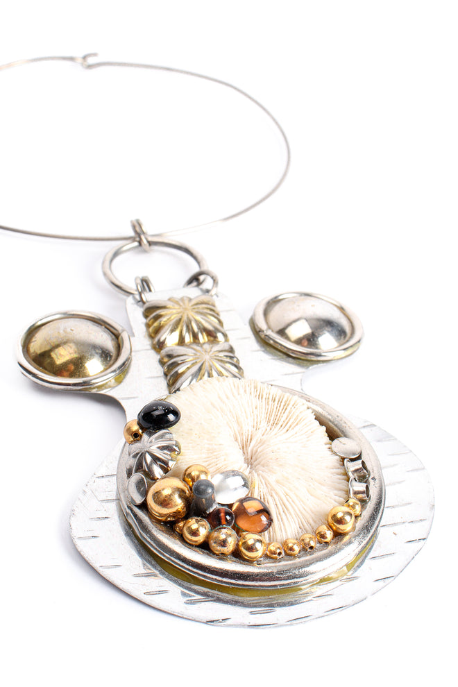 Vintage Raul Leal Coral Plate Pendant Collar at Recess Los Angeles