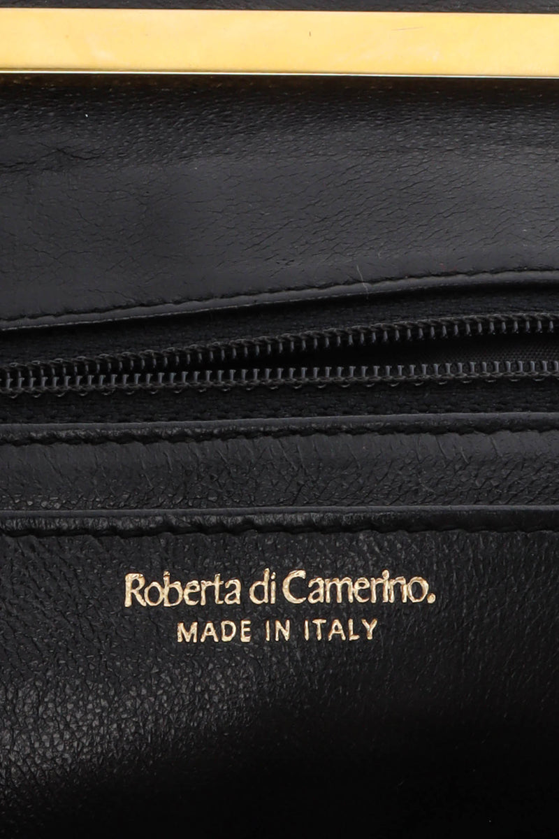 Vintage Roberta Di Camerino Velvet Stripe Frame Bag signature @ Recess Los Angeles