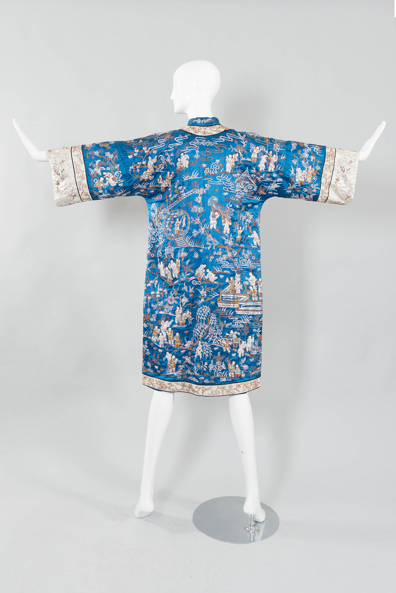 Chinese Metal Embroidered Village Robe Back