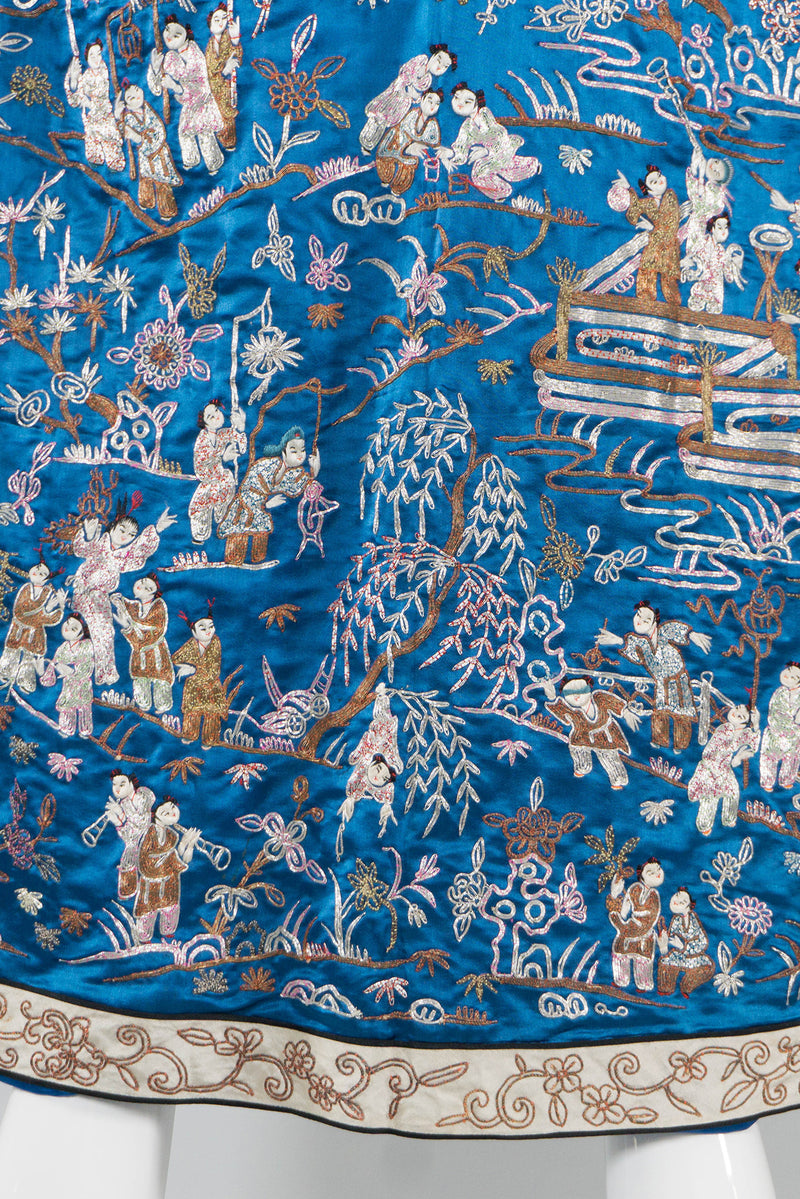 Chinese Metal Embroidered Village Robe Hem Detail