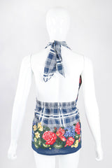 Recess Los Angeles Designer Consignment Vintage Rena Lange Four-Piece Floral Plaid Phumzile Mlambo-Ngcuka Portrait Ensemble