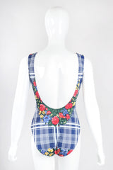Recess Los Angeles Designer Consignment Vintage Rena Lange Four-Piece Floral Plaid Phumzile Mlambo-Ngcuka Portrait Ensemble