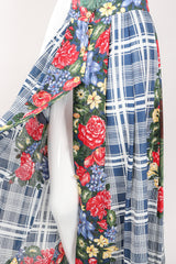 Recess Los Angeles Designer Consignment Vintage Rena Lange Four-Piece Floral Plaid Phumzile Mlambo-Ngcuka Portrait Ensemble