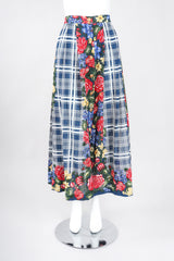 Recess Los Angeles Designer Consignment Vintage Rena Lange Four-Piece Floral Plaid Phumzile Mlambo-Ngcuka Portrait Ensemble