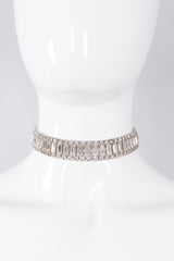 Vintage Rhinestone Baguette Choker Necklace