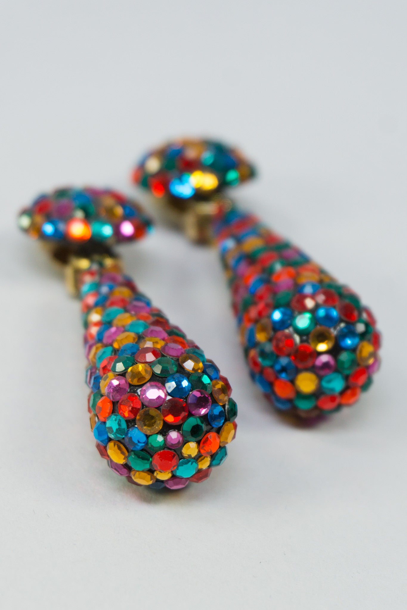 Richard Kerr Vintage Crystal Rainbow Drop Earrings