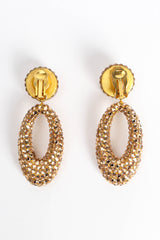 Vintage Richard Kerr Rhinestone Oval Drop Earrings reverse back @ Recess Los Angeles