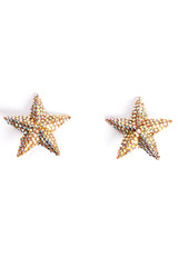 Vintage Richard Kerr Iridescent Crystal Shining Star Earrings at Recess Los Angeles