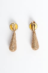 Champagne Teardrop Rhinestone Earrings