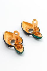 Vintage Richard Kerr Marine Teardrop Earrings clip on open @ Recess Los Angeles