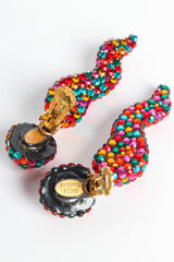Vintage Richard Kerr Rainbow Chili Pepper Earrings signed clip ons @ Recess LA