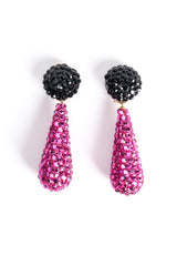 Vintage Richard Kerr Signature Fuchsia Rhinestone Drop Earrings at Recess Los Angeles