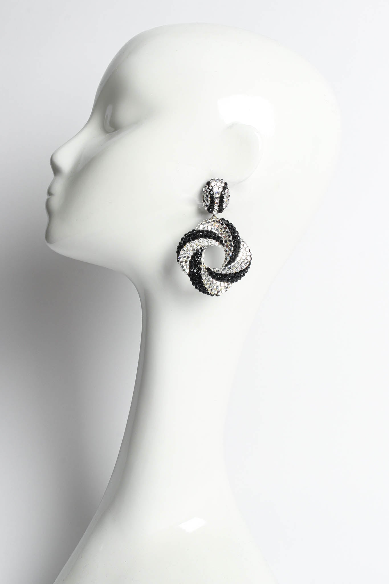 Swirl Knot Rhinestone Earrings