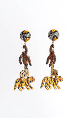 Vintage Richard Kerr Safari Animal Rhinestone Earrings hanging front @ Recess Los Angeles