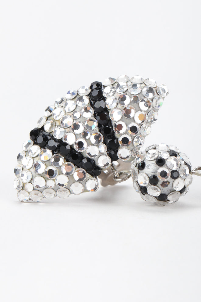 Recess Los Angeles Vintage Richard Kerr Crystal Soccer Fan Drop Earrings